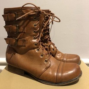 Like New Brown Madden Girl Combat Boots